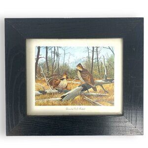 "Grouse" Print 1980s Bernard Picture Outdoor Cabin‎ A18G